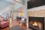 Enjoy the seasonal gas fireplace in the living room